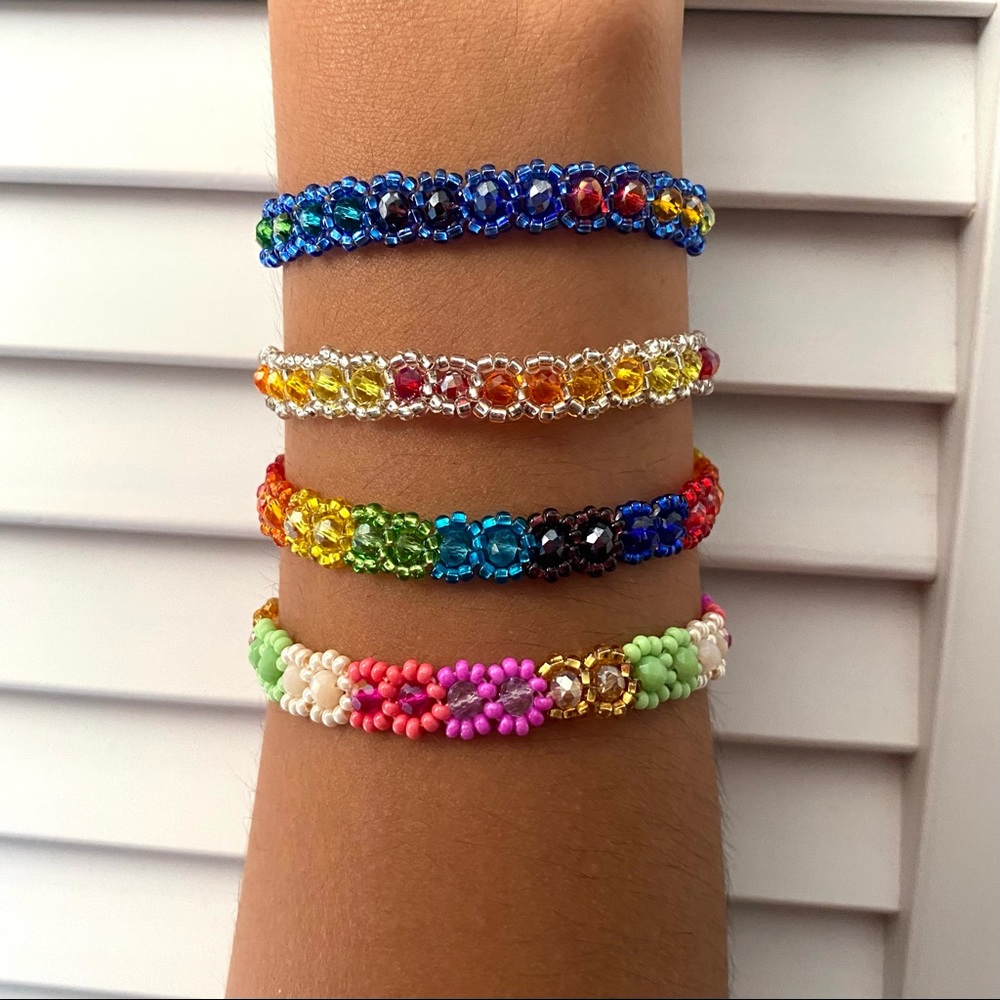 Mexican Chaquira handmade bracelets NWOT set of 4